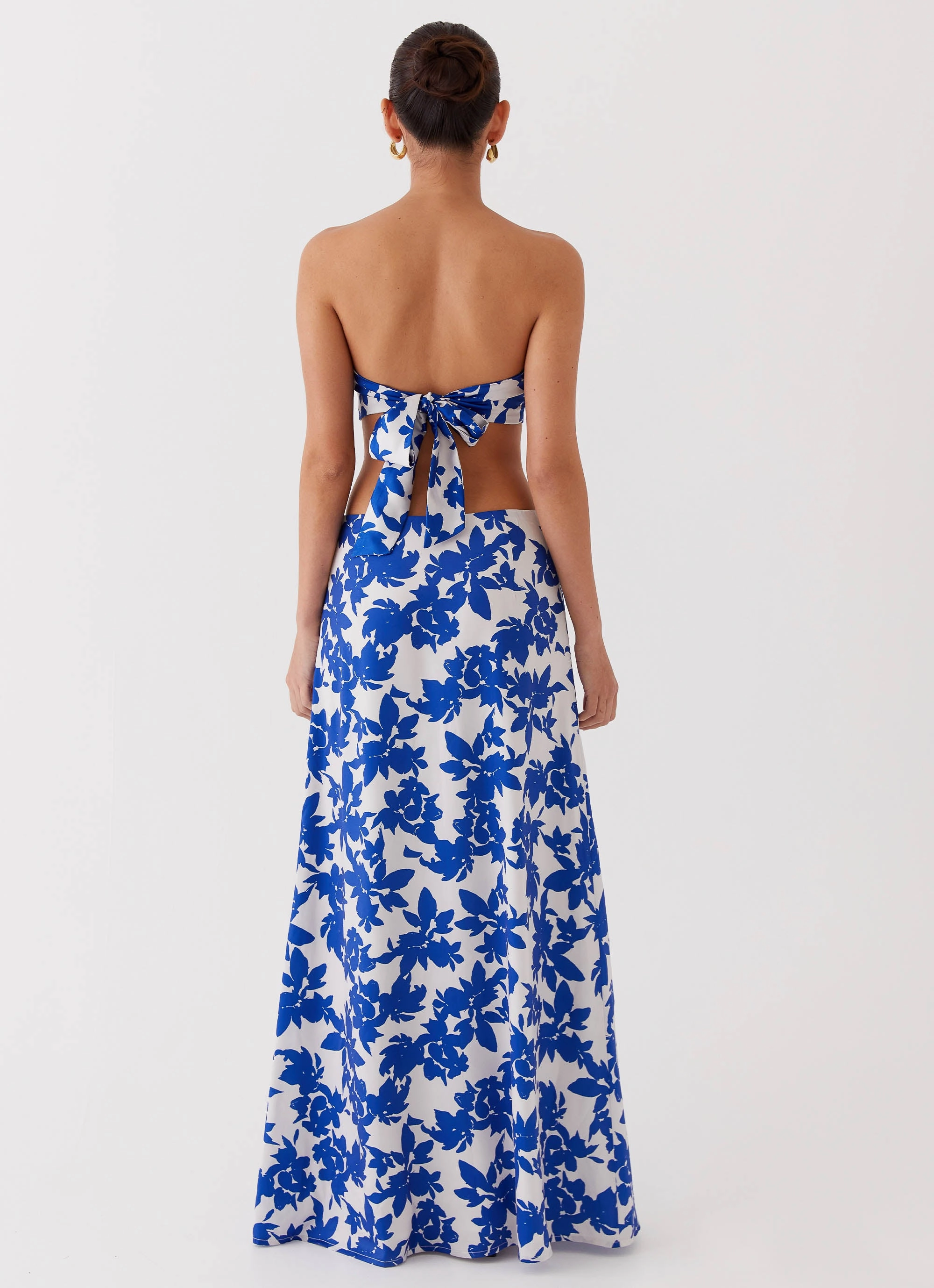 ButtonlessClosure OdorResistant Coating Sky Gaze Twist Top - Blue Floral