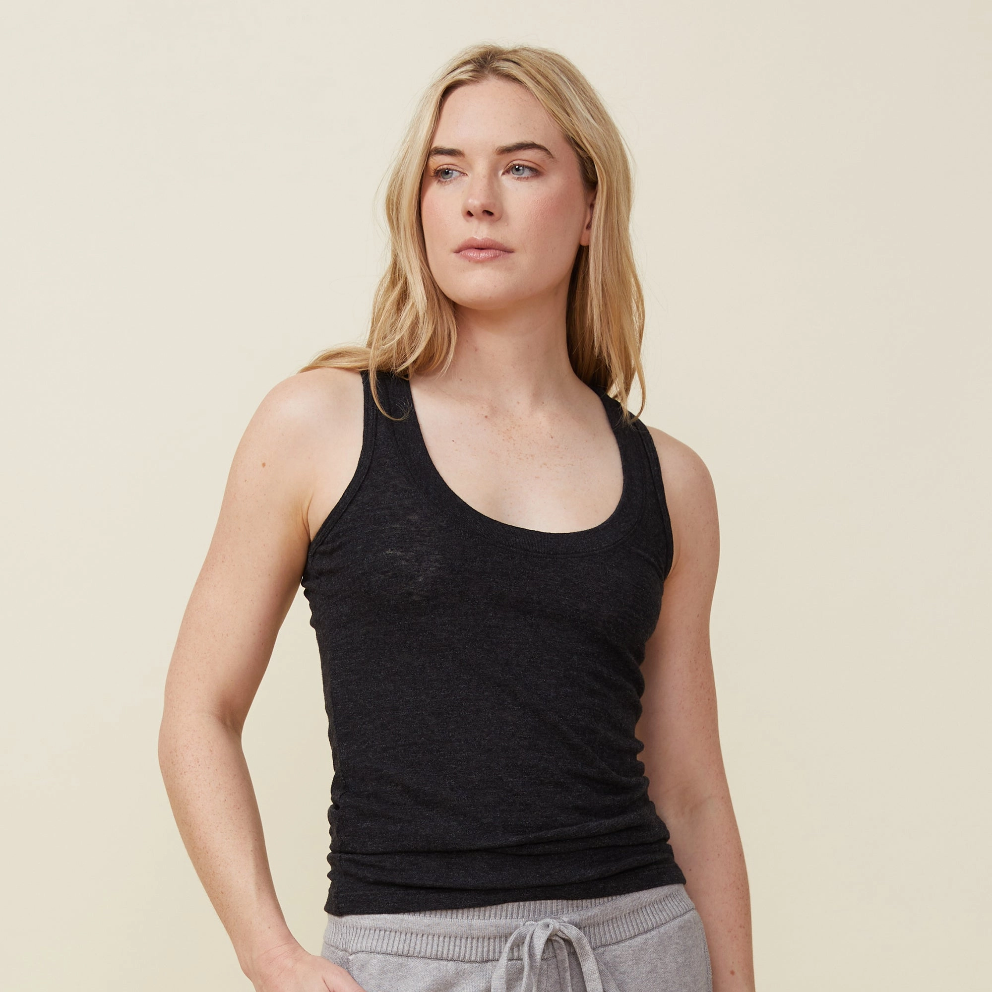 Textured Tri-Blend Narrow Tank NonRestrictiveCut