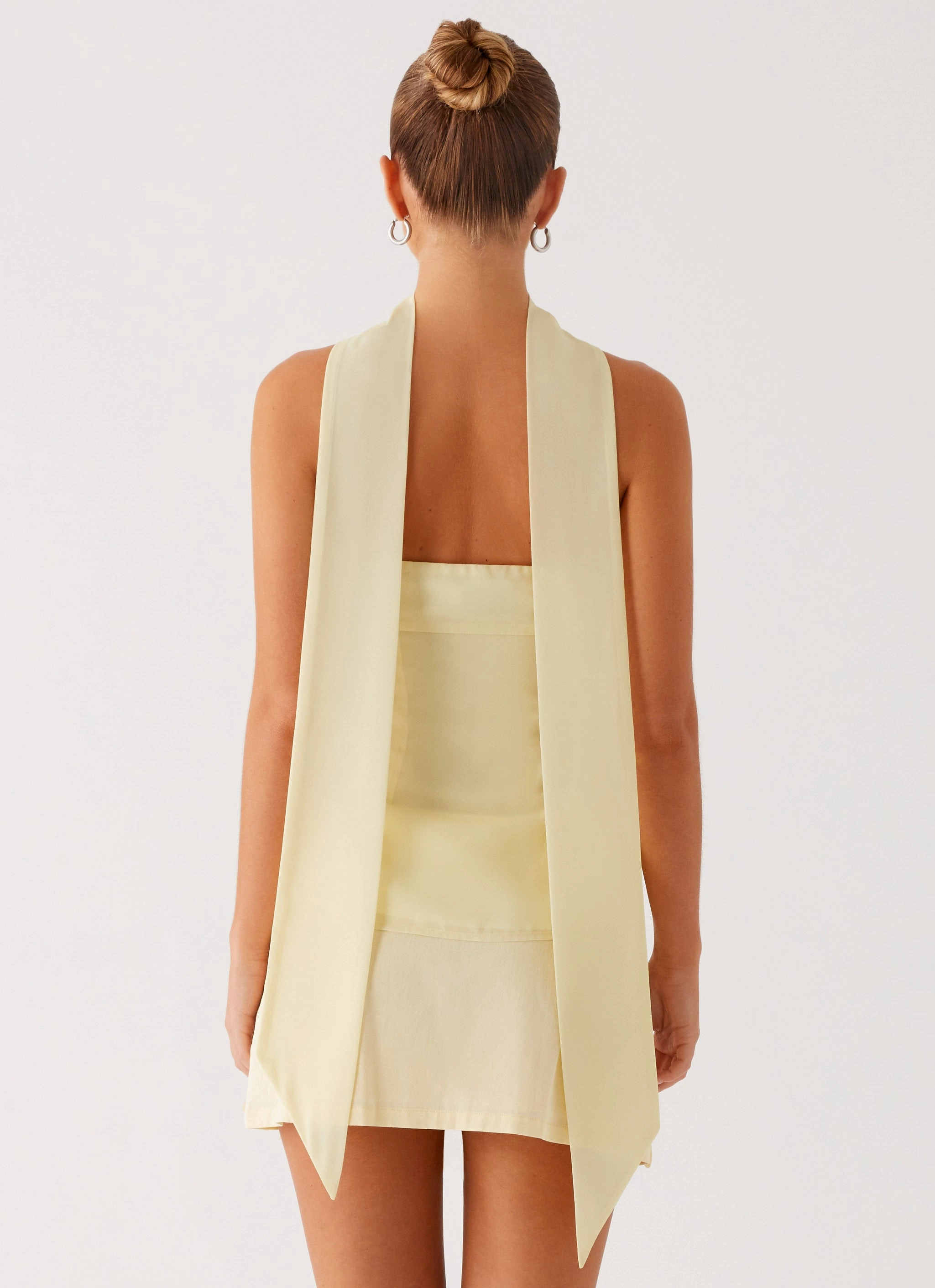 Blaise Scarf Top - Yellow Floral Sporty Tee QuickDryTechnology