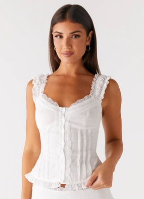 Snag Proof Clearwater Mist Top - White Clearwater Mist Top - White Versatile Outfit