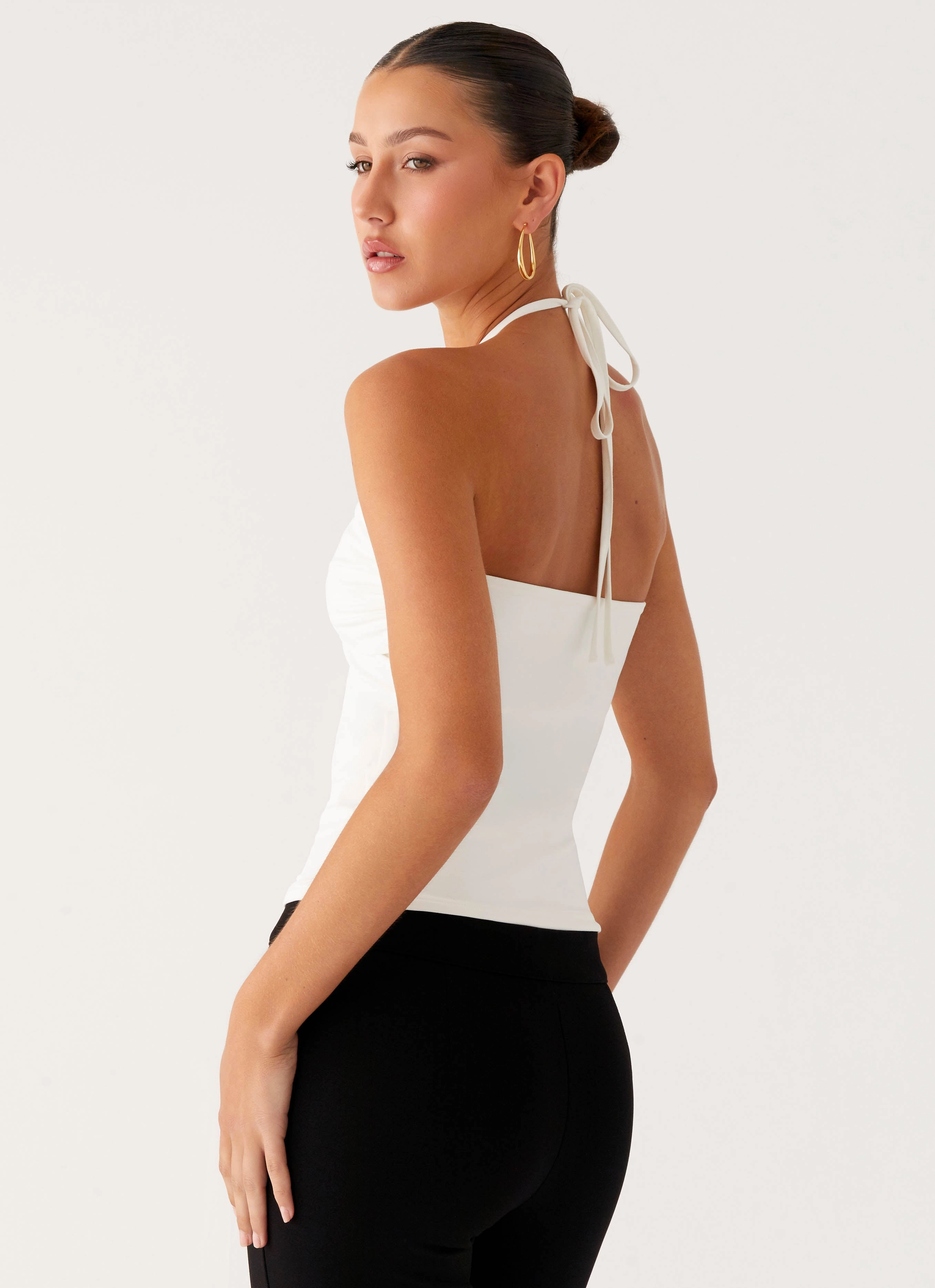 Good Thing Halter Top - White Multi Way Adjustable Fit