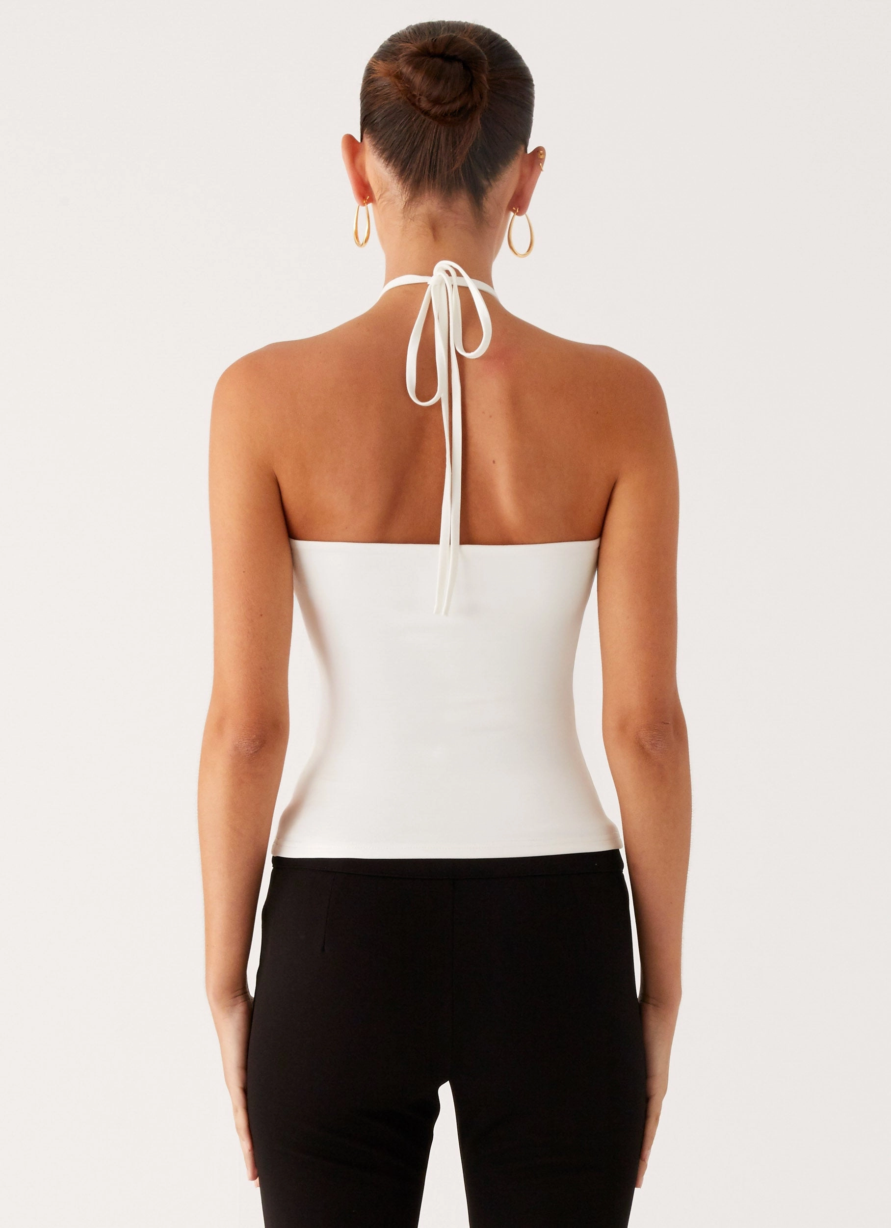 SeamlessSidePanels Good Thing Halter Top - White