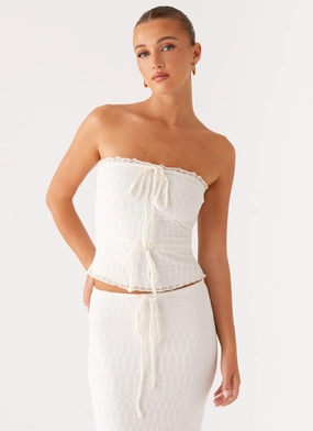 SnagResistantWeave Blakely Tube Top - Ivory Blakely Tube Top - Ivory Durable Color Retention