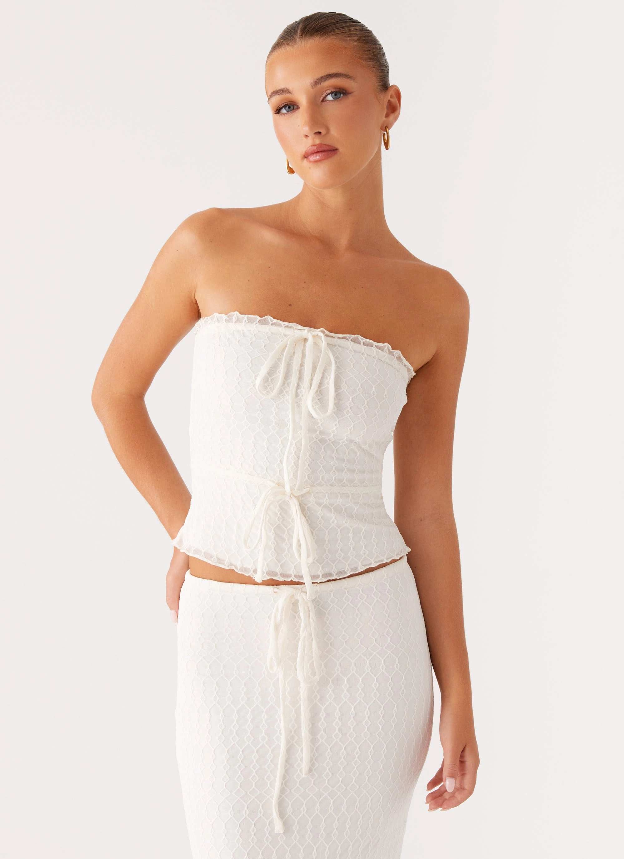 Blakely Tube Top - Ivory Durable Color Retention