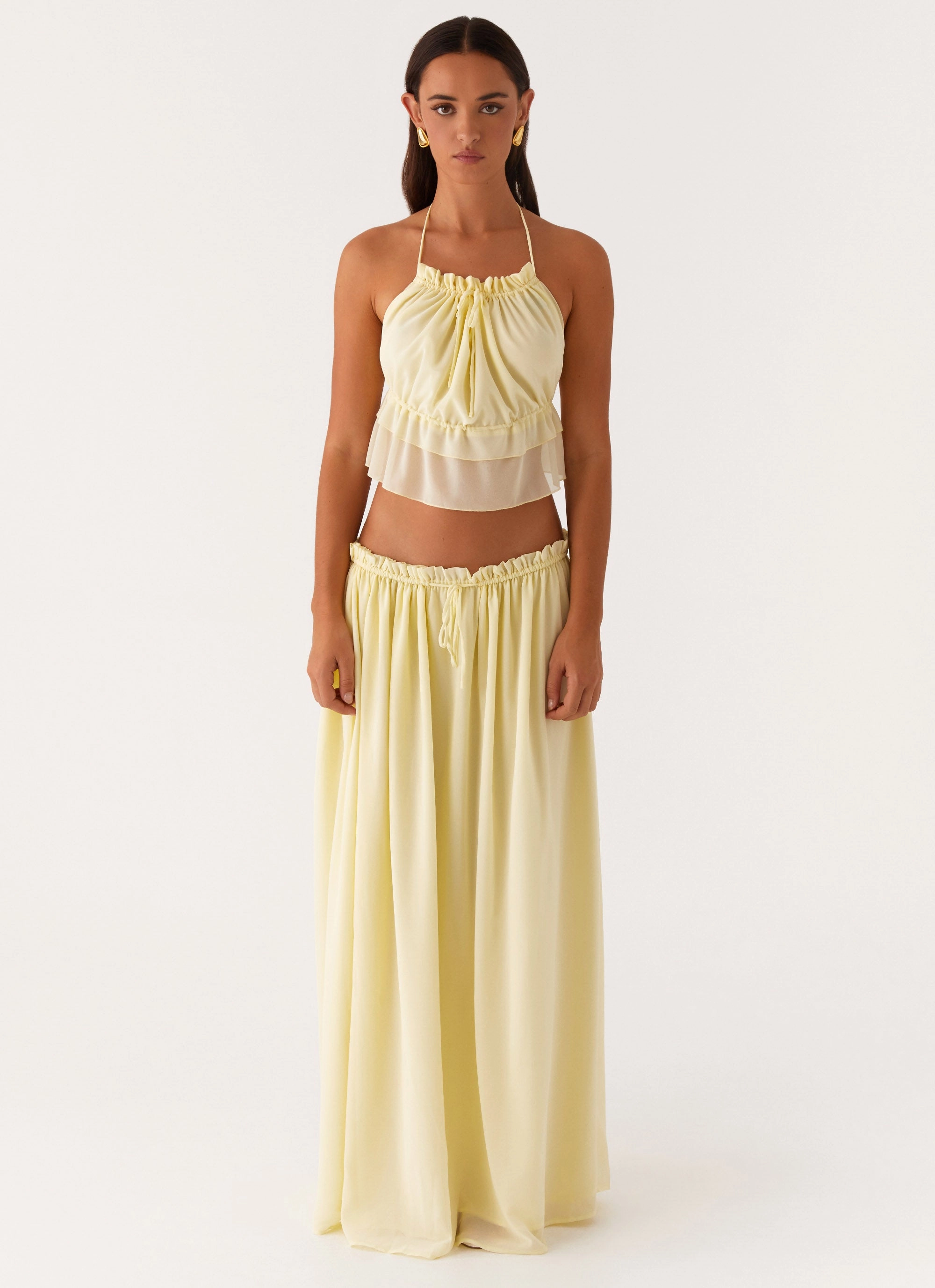 Tummy Control Panel Zaya Maxi Skirt - Yellow