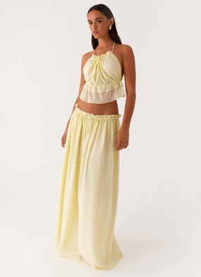 Zaya Maxi Skirt - Yellow Quick Release Buckles