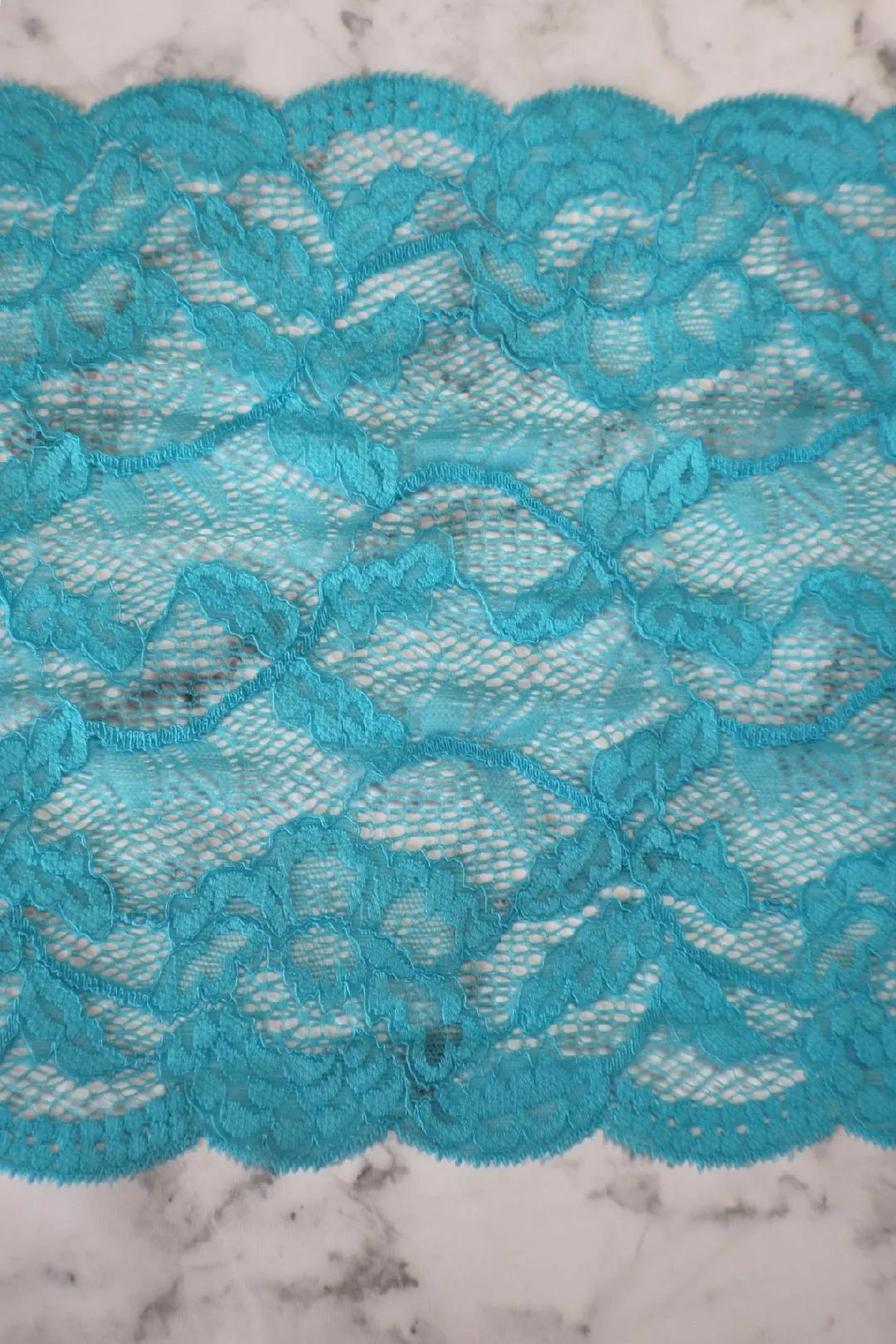 Sno-Cone Blue 8.75" Wide Stretch Lace