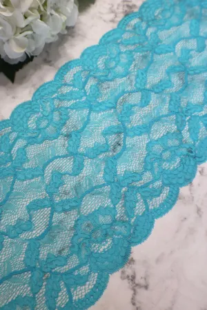 Sno-Cone Blue 8.75" Wide Stretch Lace