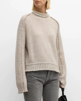 Snug Style Autumn Cashmere Shaker Mock w/ Ruffled Detail Autumn Cashmere Shaker Mock w/ Ruffled Detail Ribbed cuff
