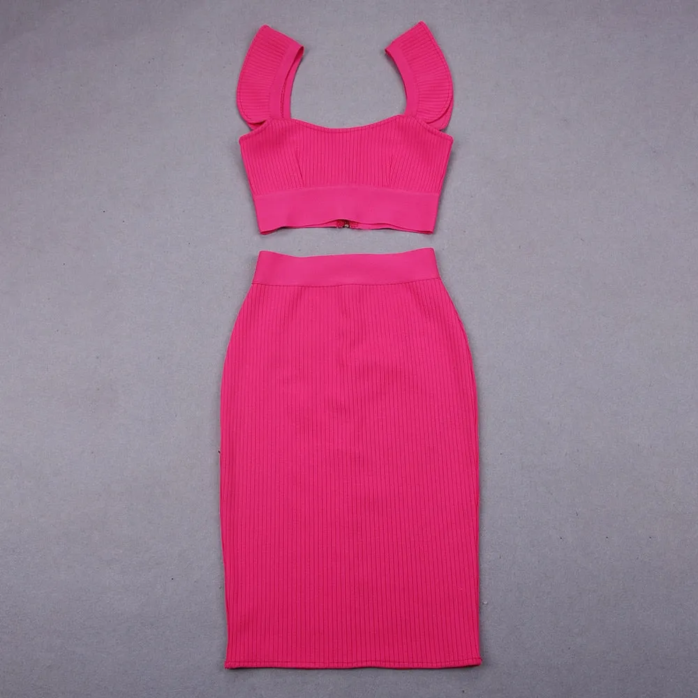 Sofia Bandage Skirt & Top 2-Pc Set
