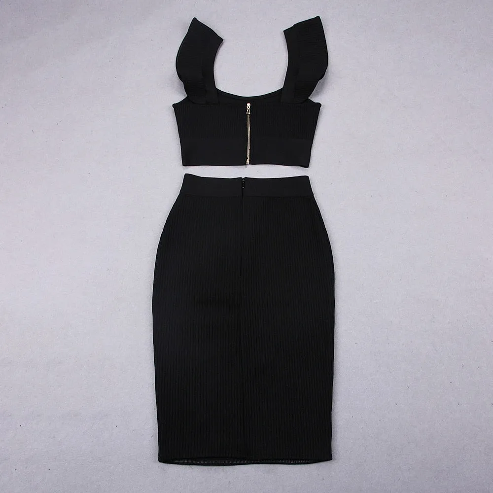 Sofia Bandage Skirt & Top 2-Pc Set