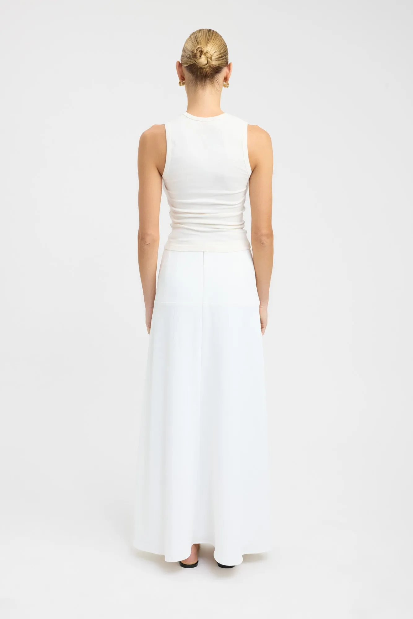 Tie Dye Style Suede Feel Oyster Full Maxi Skirt