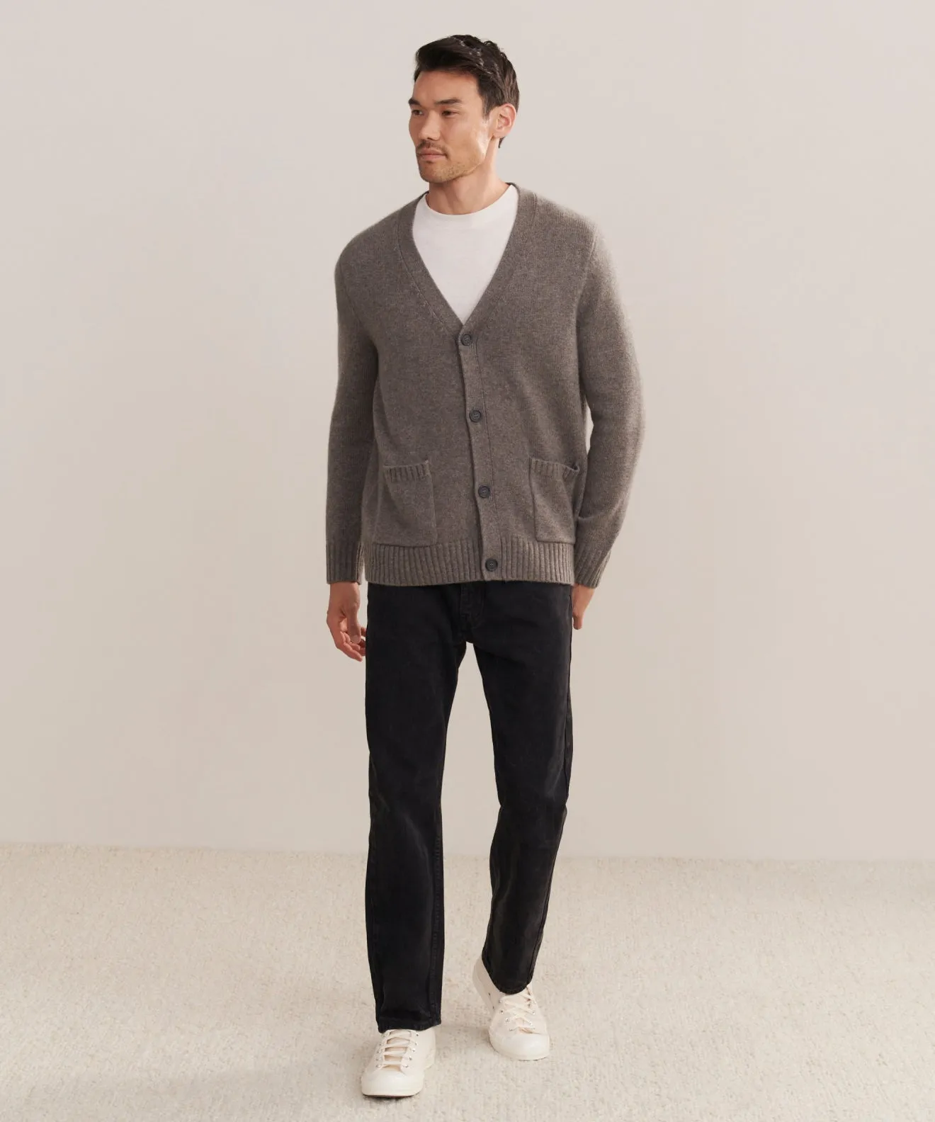 V-neck Shirt Men's Cashmere Cardigan
