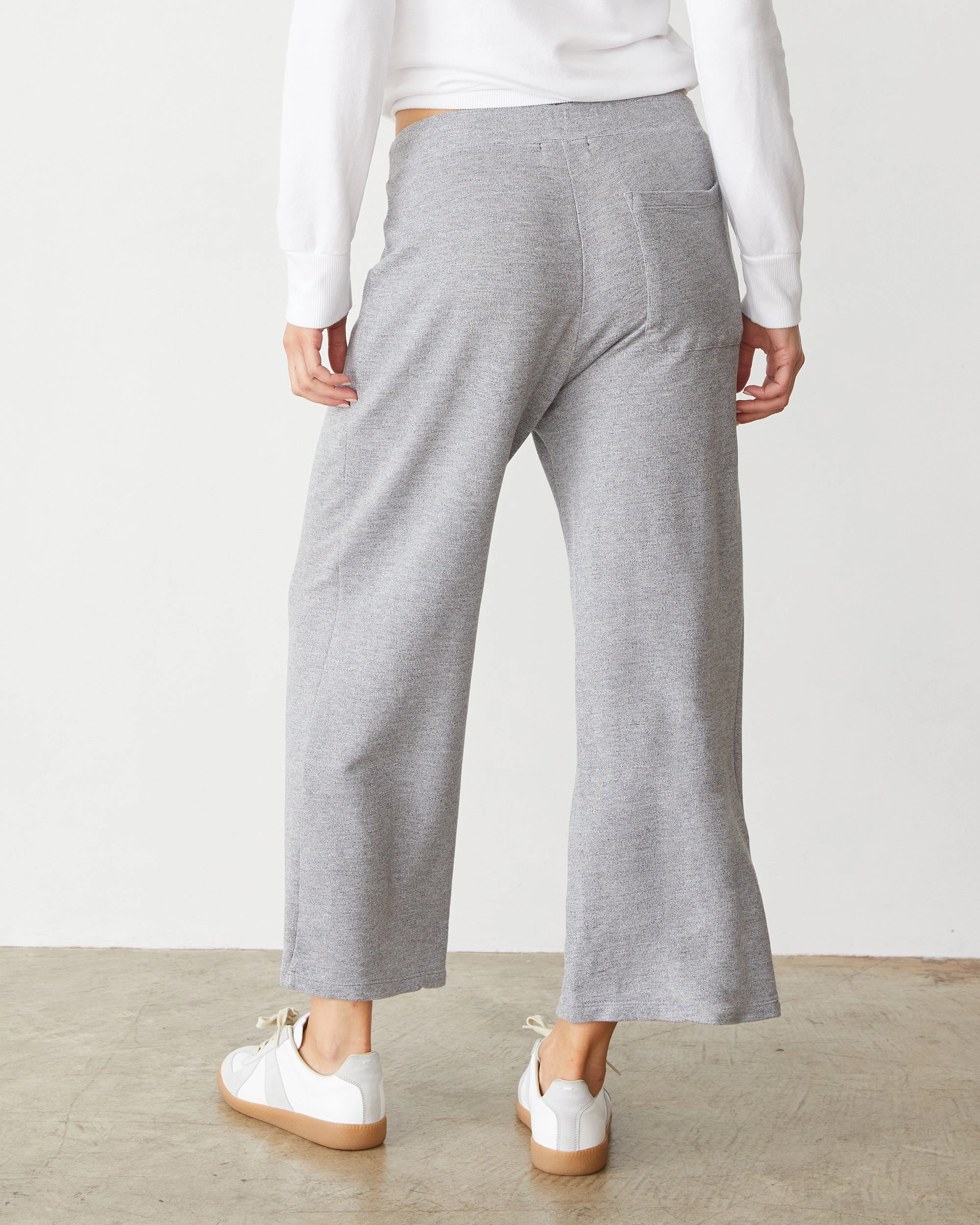 Supersoft French Terry Crop Lounge Pant Sporty Touch ReinforcedPockets