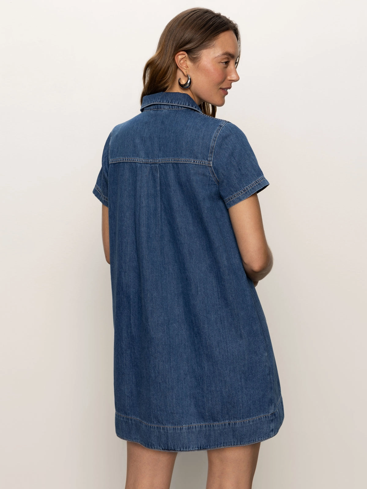 Denim Shiftdress Medium Wash Soft and Relaxed