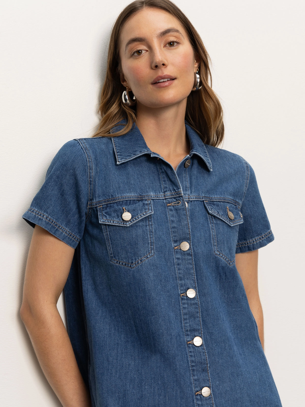Denim Shiftdress Medium Wash Weekend Style