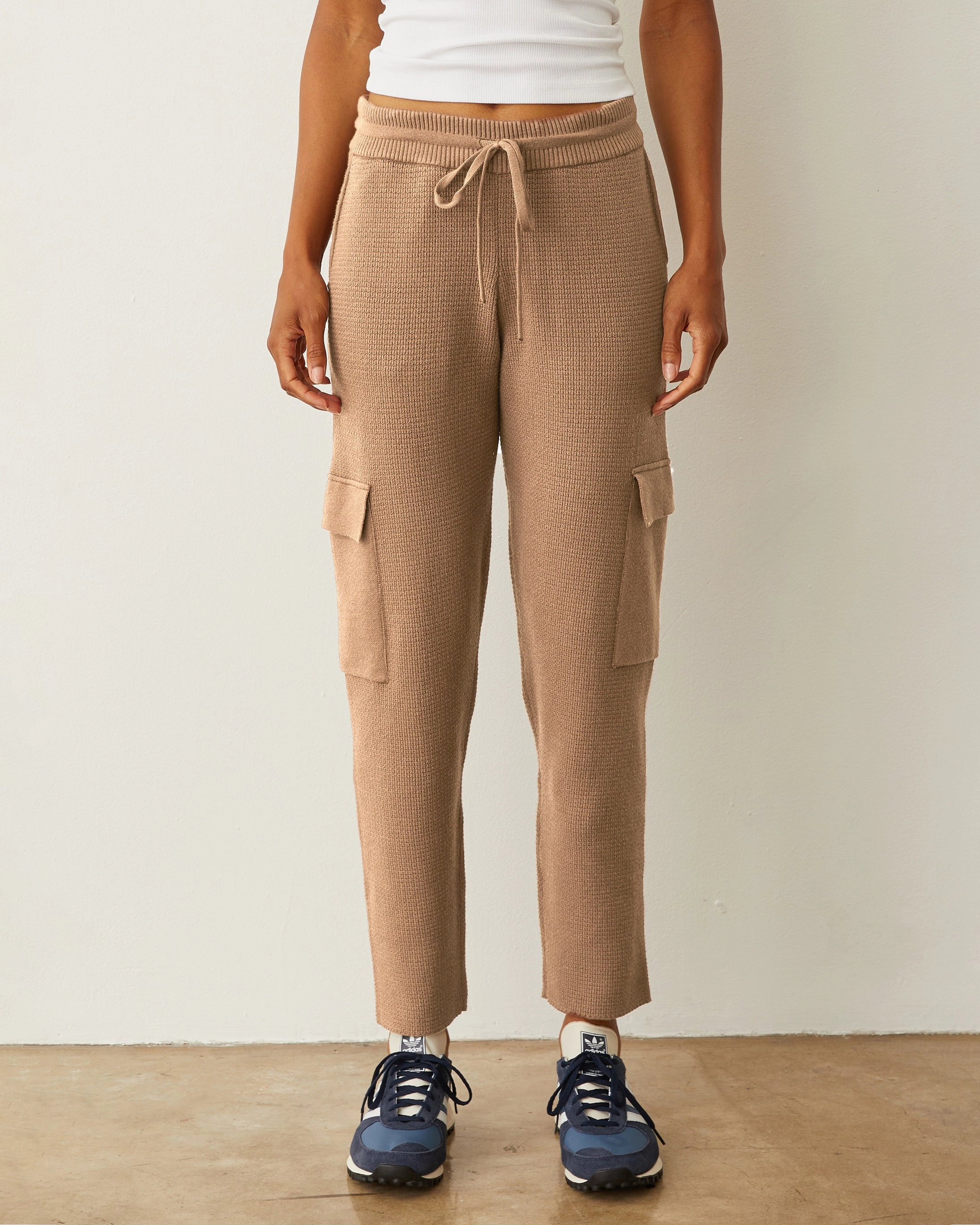 Comfortable Fabric Quick-Dry Fabric Soft Knit Waffle Cargo Jogger