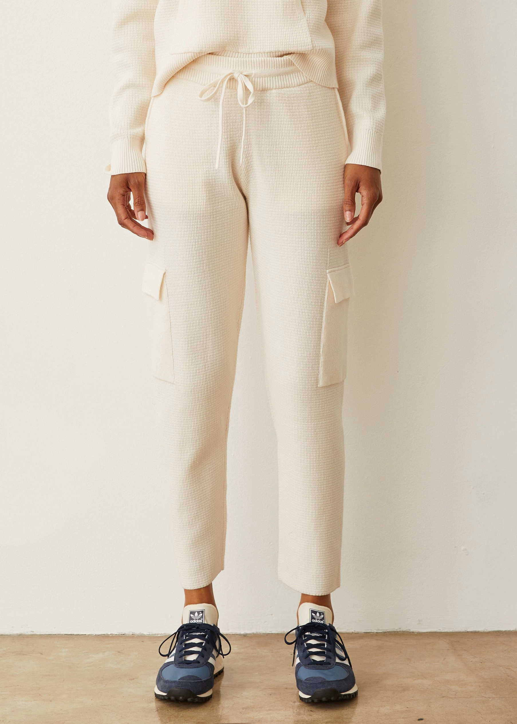 Soft Knit Waffle Cargo Jogger Soft Brush Lining