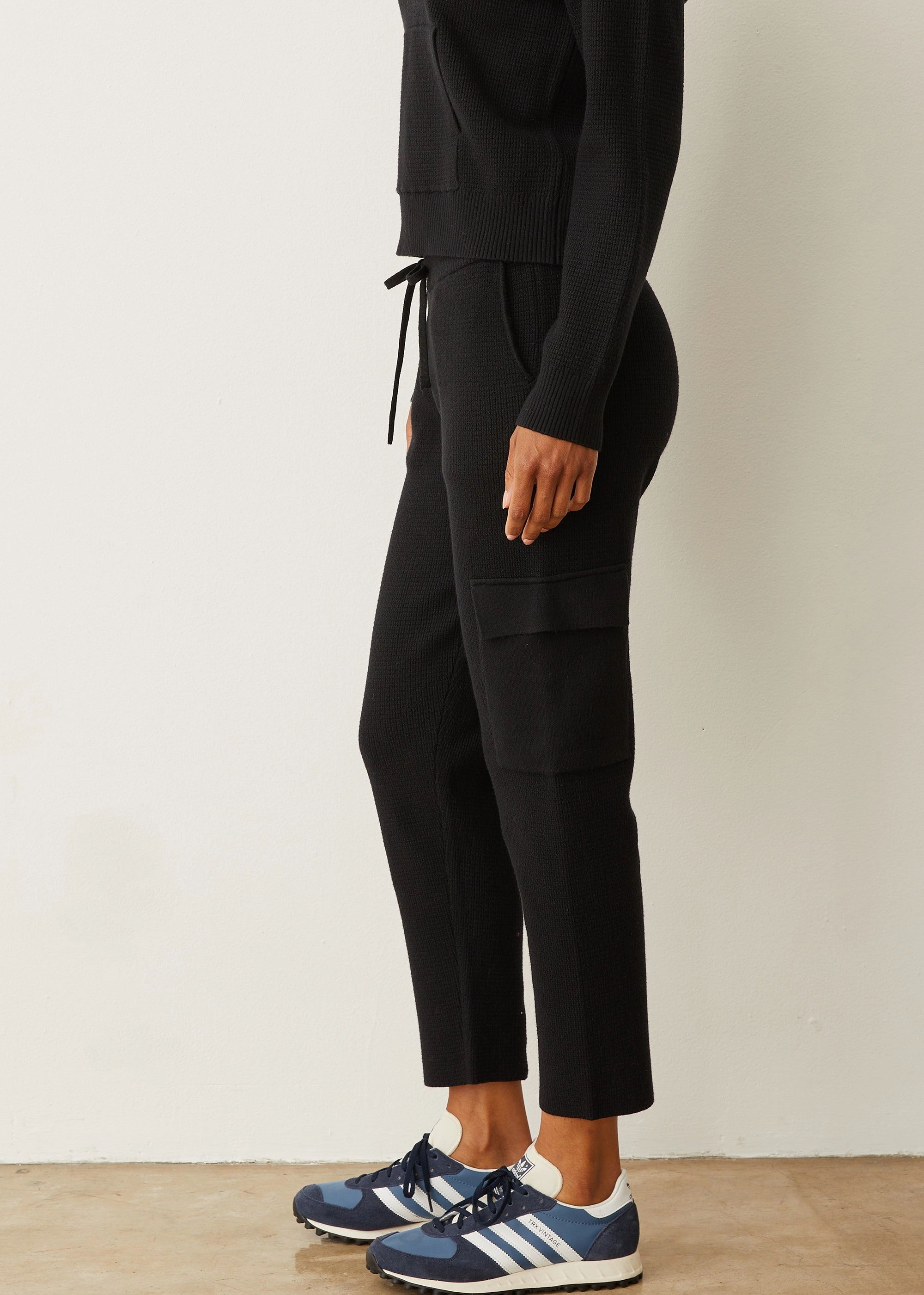 Stretch Flex sporty wear Soft Knit Waffle Cargo Jogger