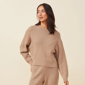 Soft Knit Waffle Crew Neck Sweatshirt High Durability Yarn Wrinkle Free Weave Soft Knit Waffle Crew Neck Sweatshirt