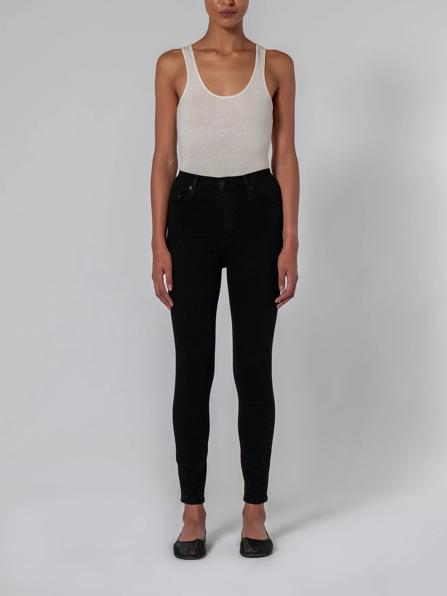 Siren Skinny Ankle Power Blk Textured Yarn Blends Sharp Vibe