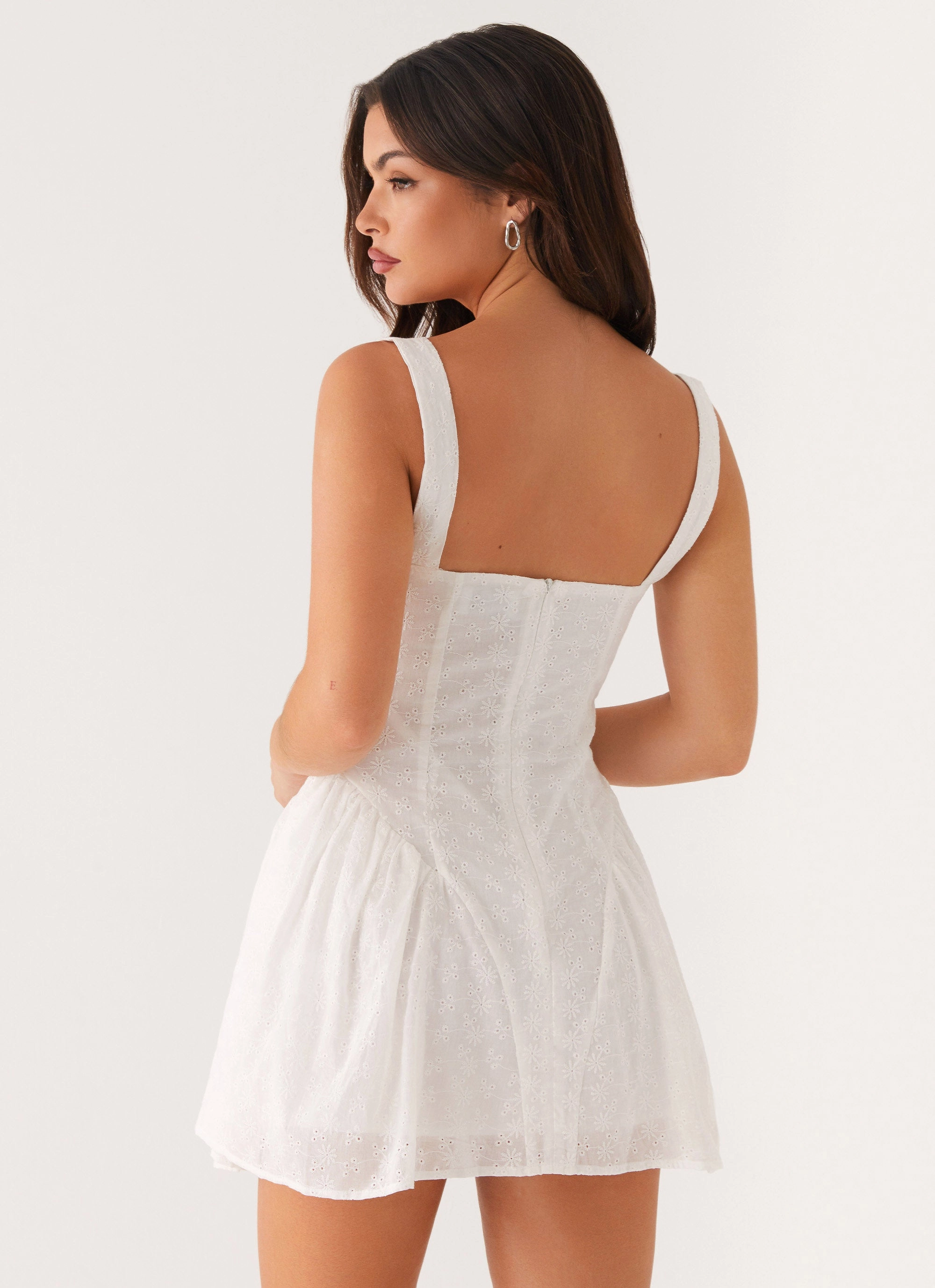 Draped-Style Alyssa Mini Dress - White