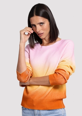 Soft Wear Minnie Rose Cotton Cashmere Ombre Baby Shaker Crew Thermal Insulation Technology Minnie Rose Cotton Cashmere Ombre Baby Shaker Crew