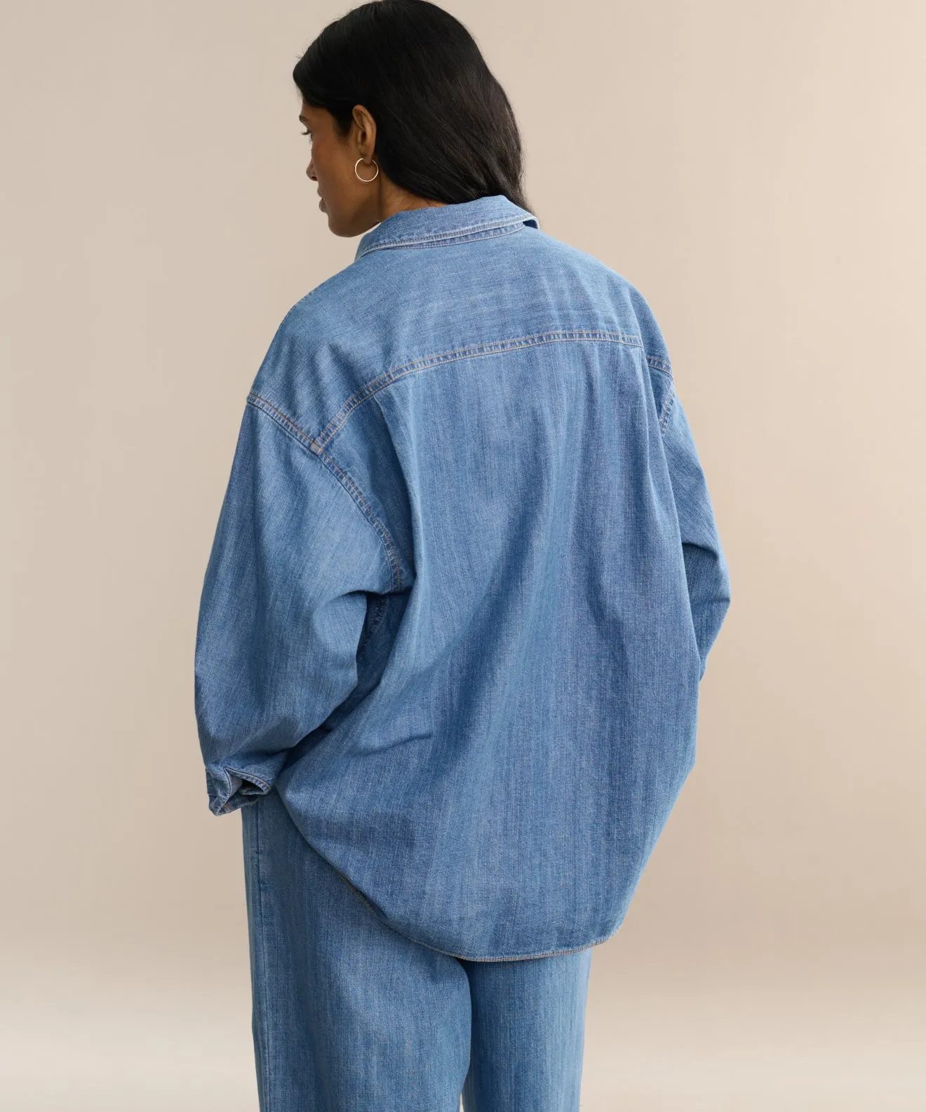 Fashionable Look WrinkleFree Weave Parker Oversized Shirt