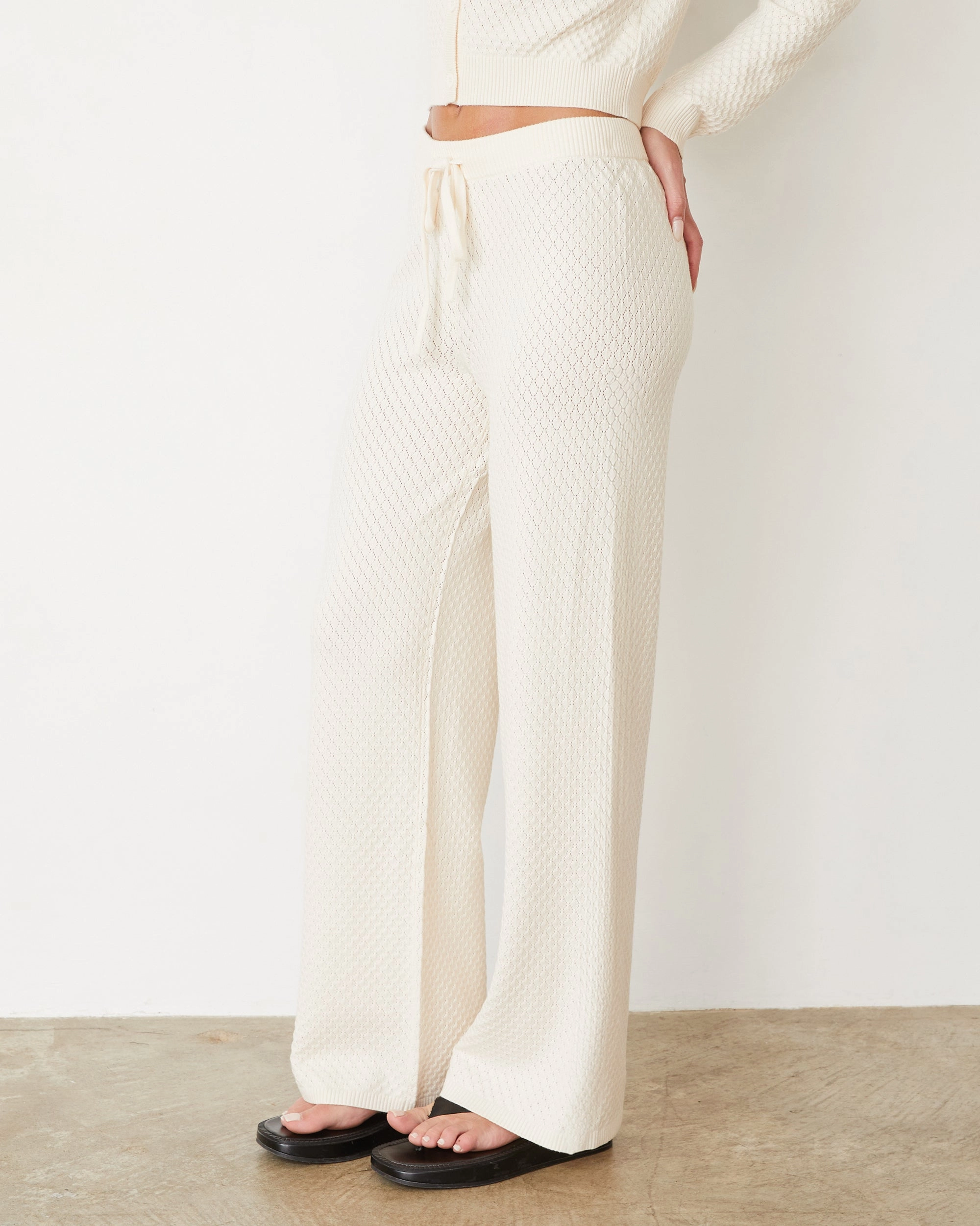 Breathable Style Softknit French Waffle Lounge Pant