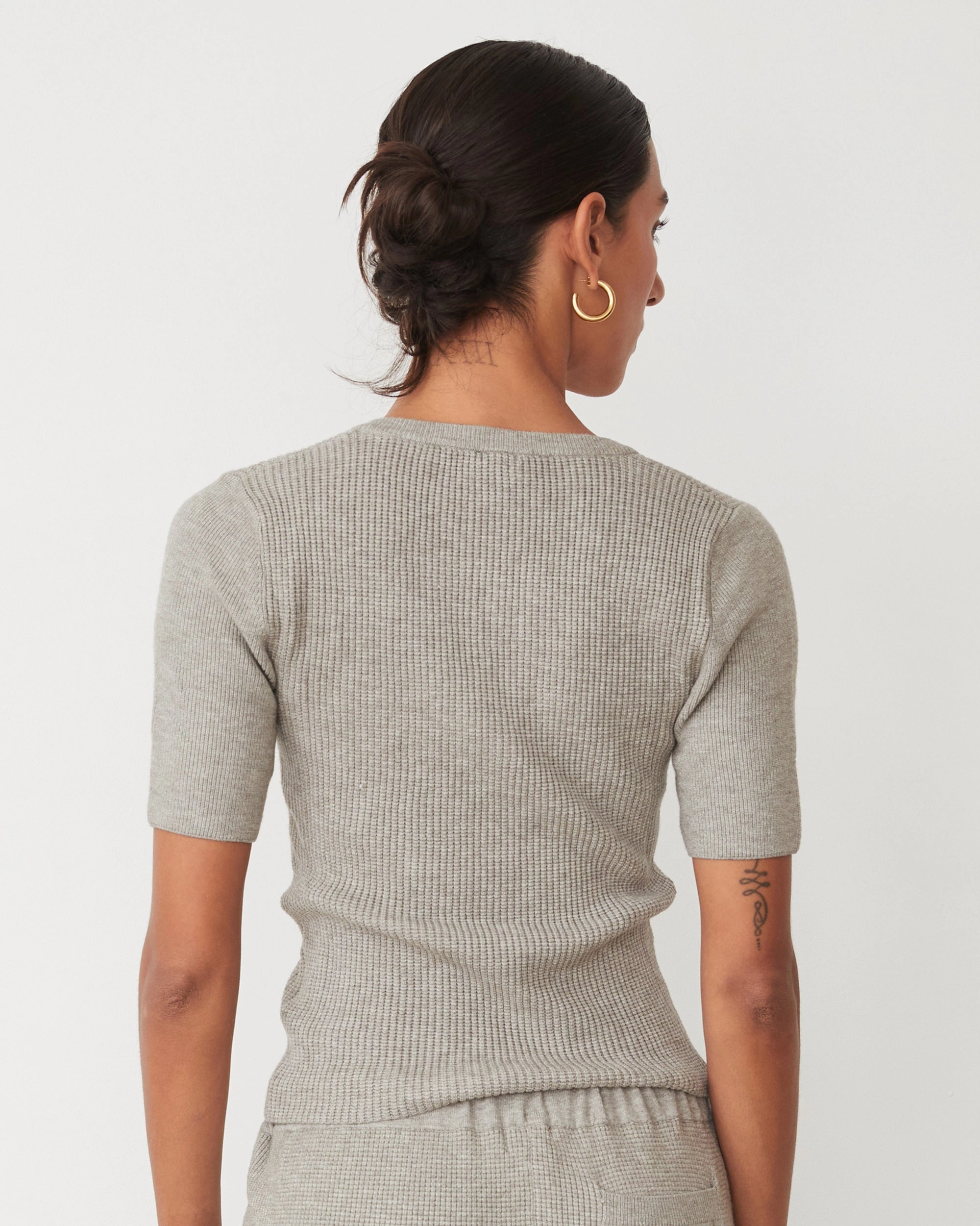 Softknit Rib Waffle Henley LayeredDurability
