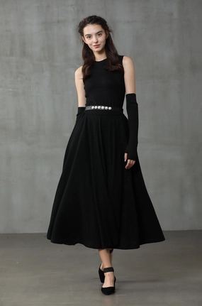 SoftShellFabric The Soft Lawn 12 | Midi Wool Skirt The Soft Lawn 12 | Midi Wool Skirt Anti Slip Shoulder