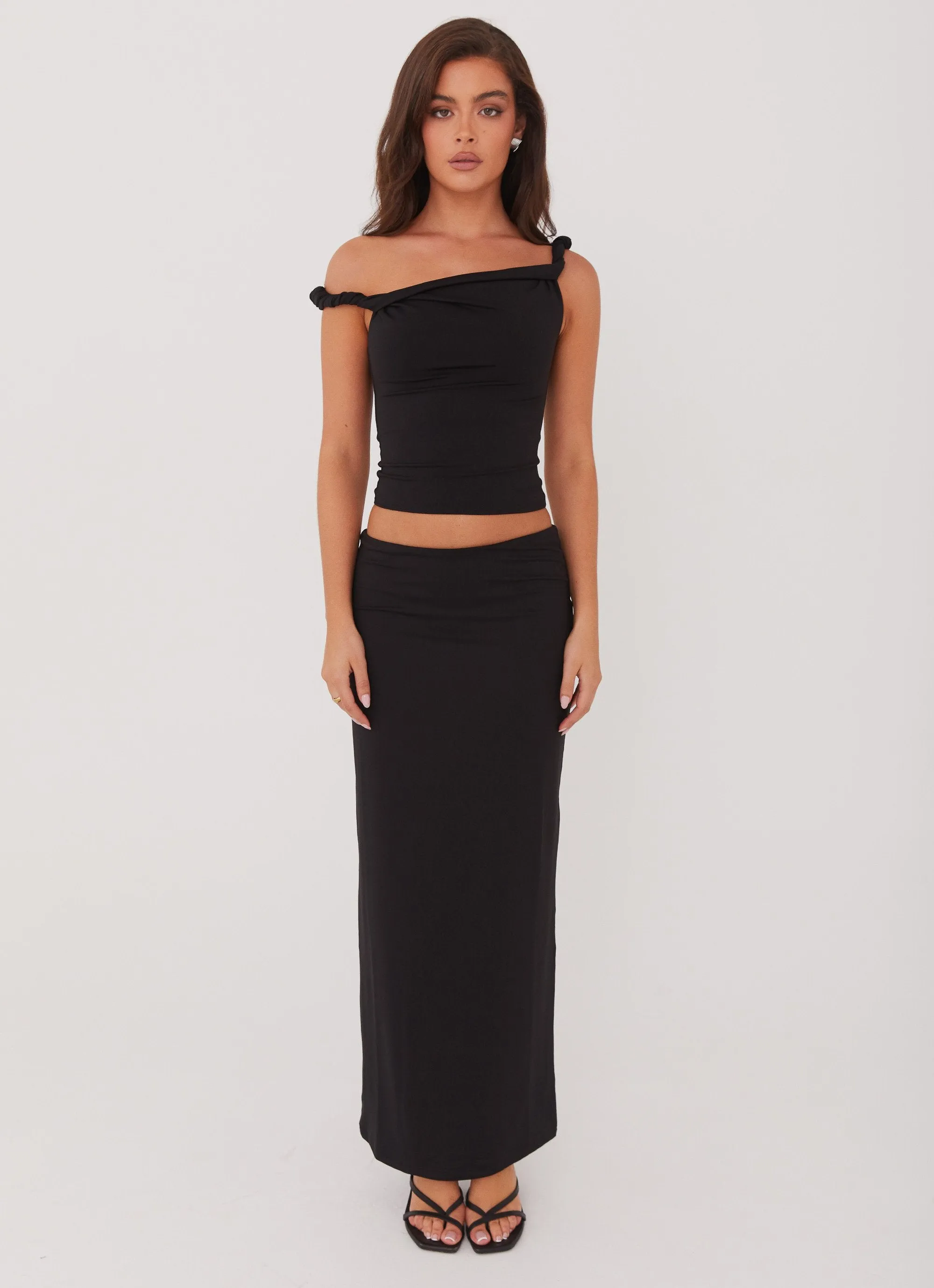 Durable Utility SeamlessPocketDesign Solace Soul Maxi Skirt - Black