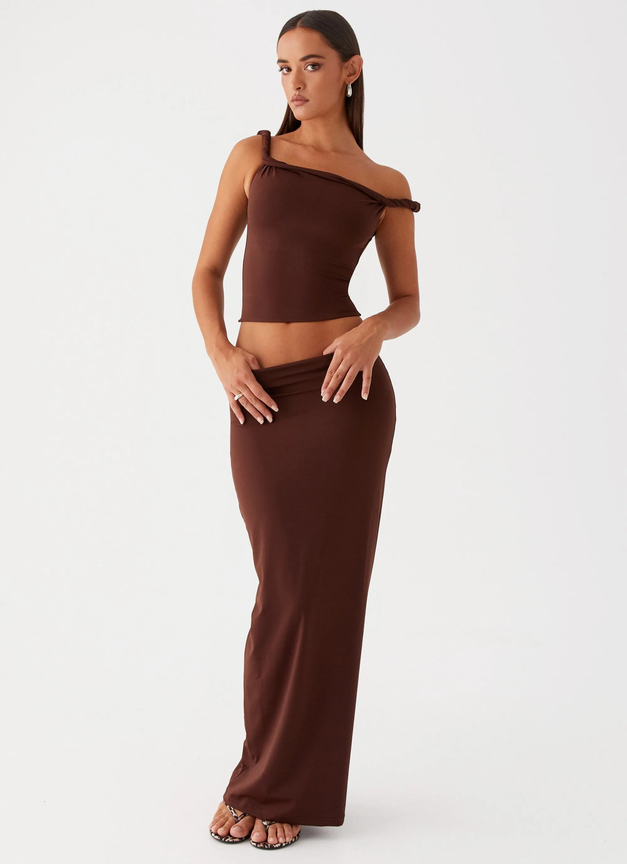 Sporty Function Solace Soul Maxi Skirt - Chocolate