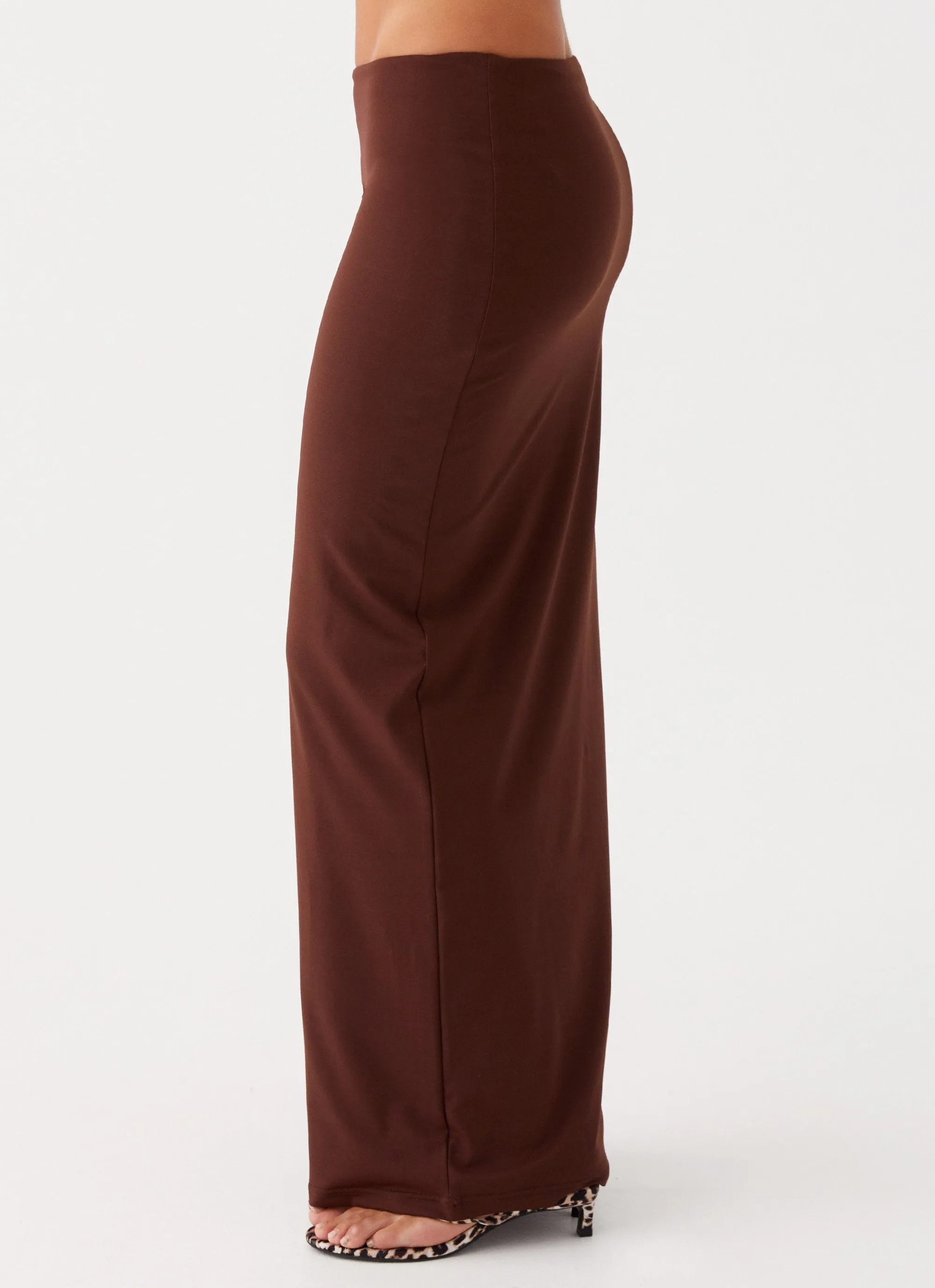 Solace Soul Maxi Skirt - Chocolate Comfort Wear Fit Perfect Movement