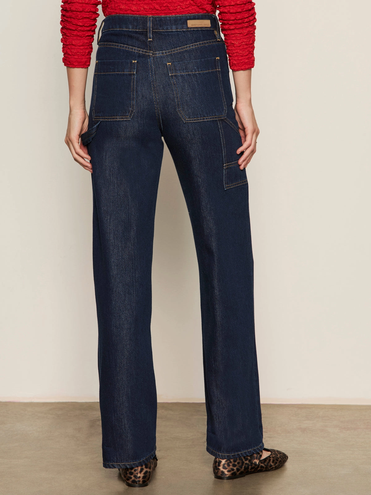 Reflective Trim Options Soleil 90's Straight Jean Indigo Dark Raw Rinse