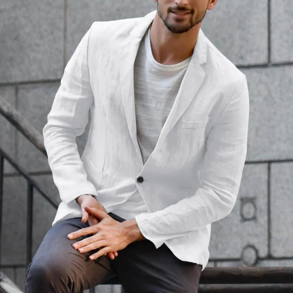 Solid Color Slim Blazer