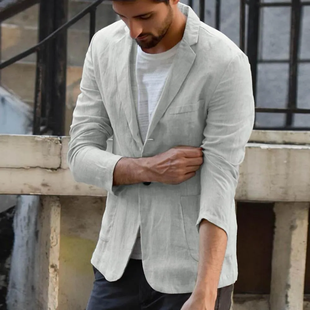 Solid Color Slim Blazer