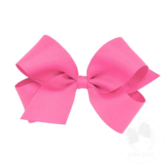 Solid Grosgrain Bow - Hamptons Hot Pink