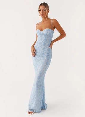 Sonia Maxi Dress - Blue Standout Look Sonia Maxi Dress - Blue Refined Mood