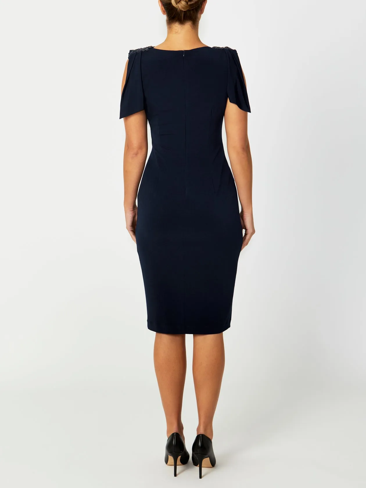 Hebe Navy Jersey Dress Neutral Base