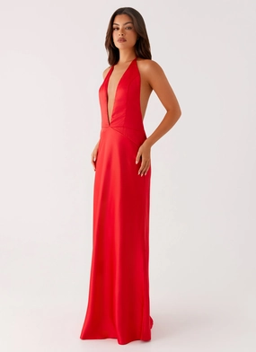 Sophisticated Wear Idol Maxi Dress - Red Idol Maxi Dress - Red Noble Glow Modern-style