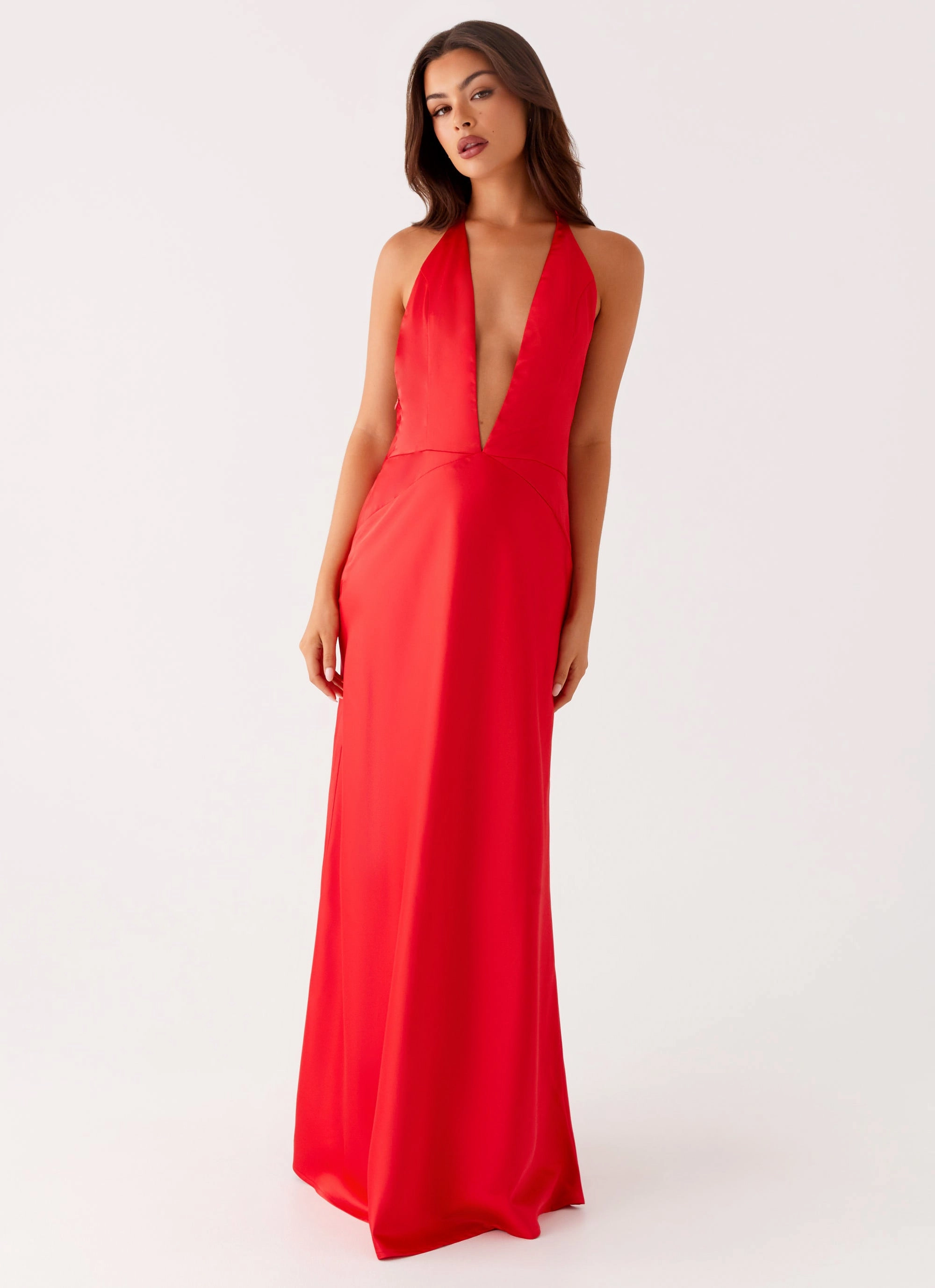 Idol Maxi Dress - Red Modern Silhouette