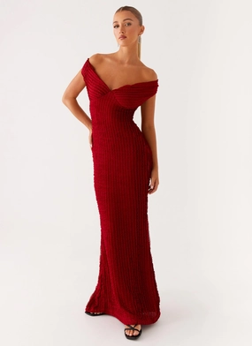 Space Theme Chantelle Maxi Dress - Red Chantelle Maxi Dress - Red Clean Finish Casual Tones