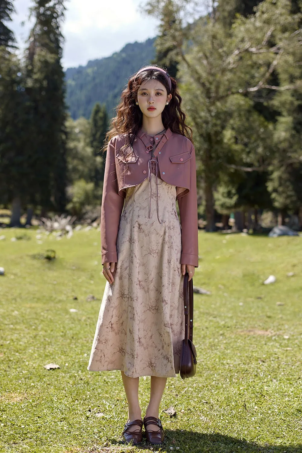 Spaghetti Strap Dress and Coat Set Separately Sold