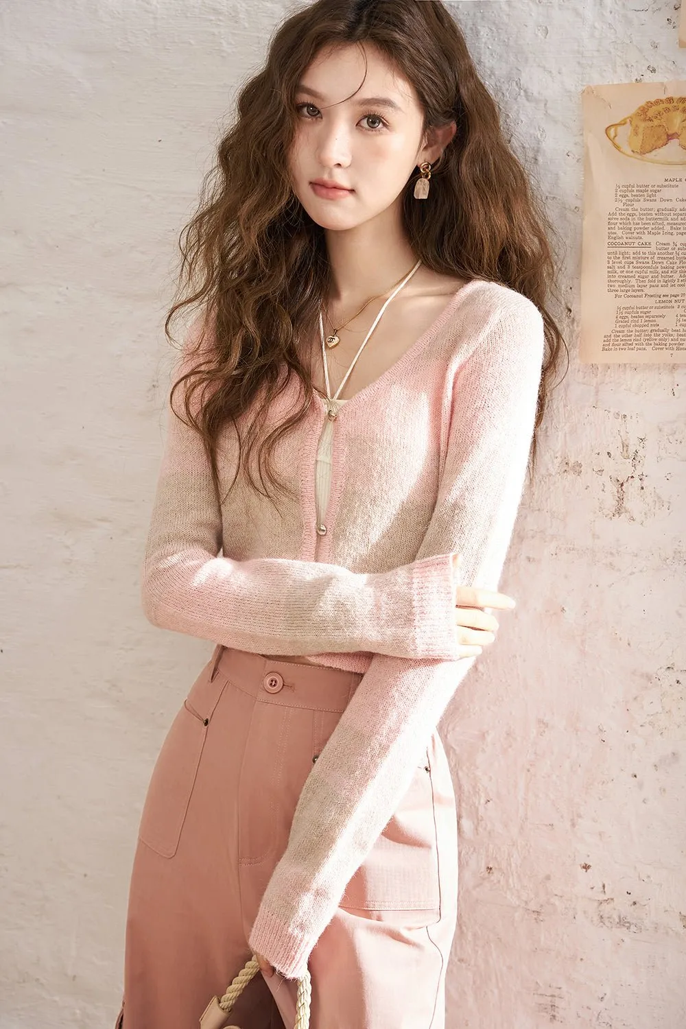 Spaghetti Strap Top and Knit Shirt Set Separately Sold