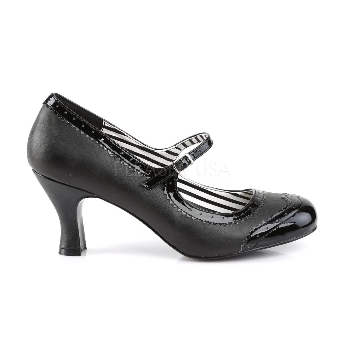 Spectator Mary Jane Pump shoes with 3-inch Kitten Heel JENNA-06
