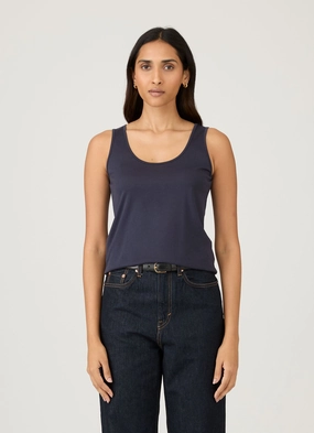 Split Hem Design Women's Classic Vest in Navy Women's Classic Vest in Navy Perfect Layer