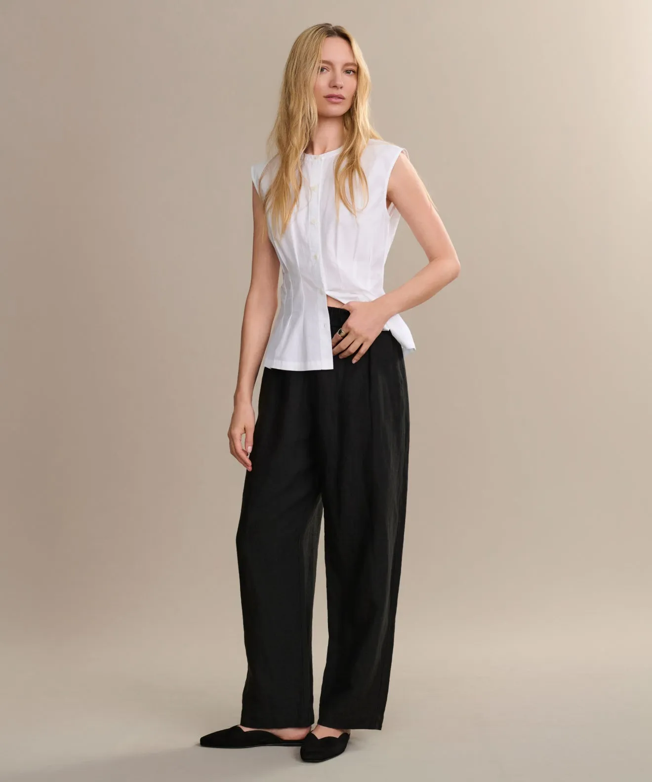 Core Stretch Linen Logan Pant