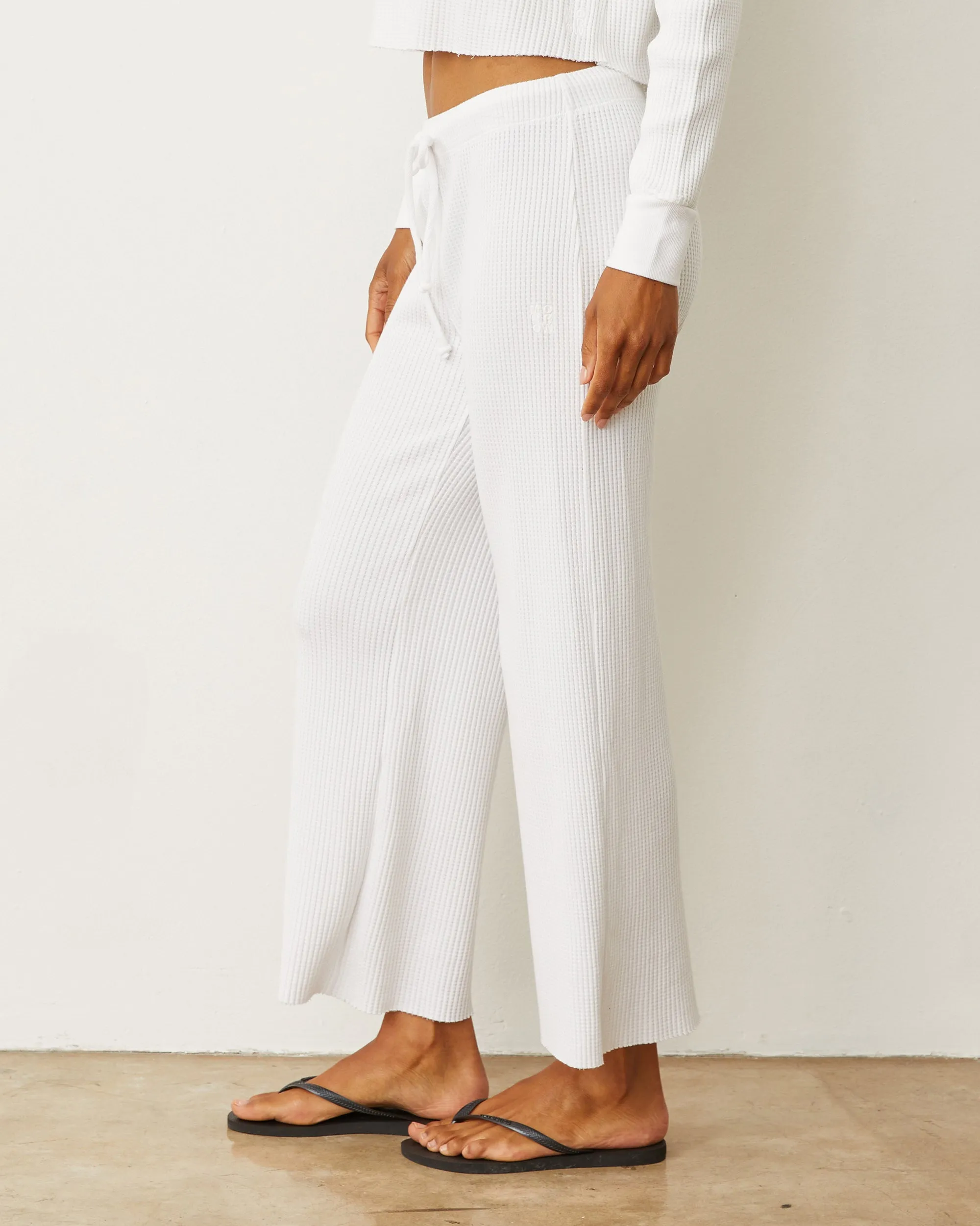 Quick Comfort Design Daily Wear Waffle Crop Lounge Sweat