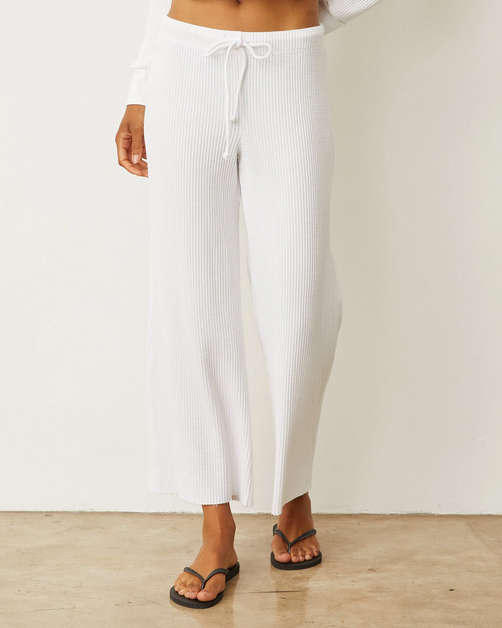 Wool blend Core Support Waffle Crop Lounge Sweat